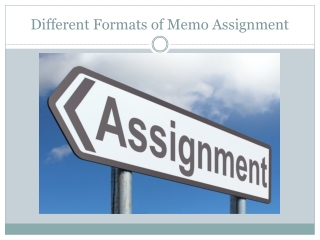 Different Formats of Memo Assignment