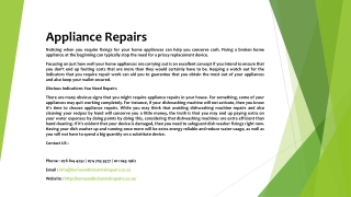 Appliance Repairs