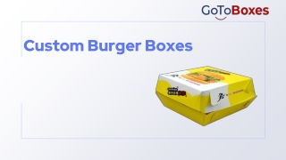 Custom Burger Boxes