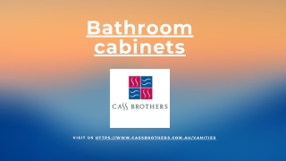 Bathroom cabinets