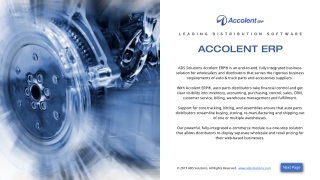 Auto Parts Distribution Software