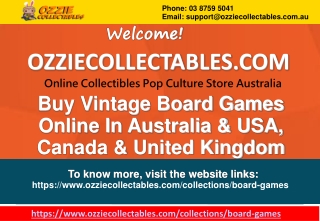 Buy New Board Games Online-Ozzie Collectables