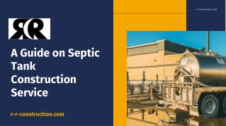 A Guide on Septic Tank Construction Service