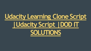 Readymade Udacity Learning Clone Script - DOD IT SOLUTIONS
