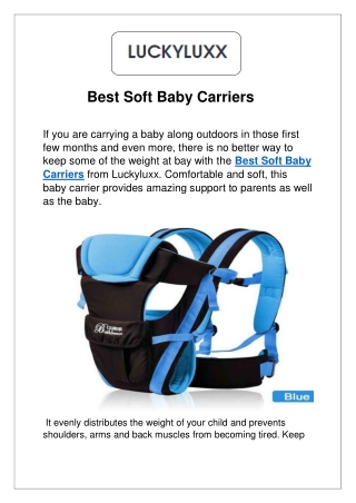 Best Soft Baby Carriers