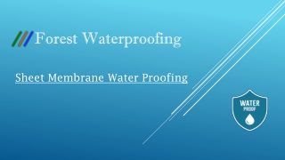 Sheet Membrane waterproofing. ppt