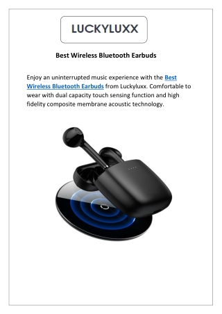 Best Wireless Bluetooth Earbuds