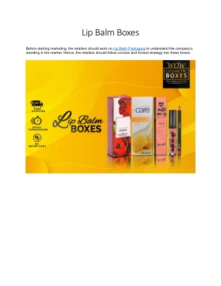 Lip Balm Boxes