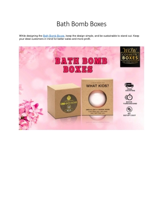 Bath Bomb Boxes