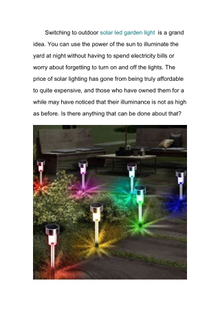 A Detailed Guide  How do I make my solar led garden lights brighter