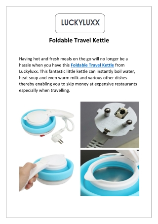 Foldable Travel Kettle