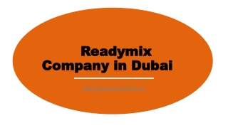 Readymix Company in Dubai