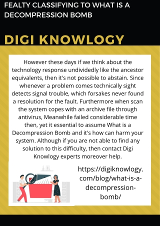 Fealty Classifying to What is a Decompression Bomb