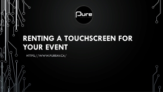 Renting A Touchscreen For Your Event