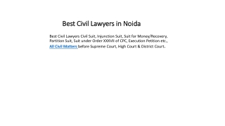 Best Civil Lawyers in Noida
