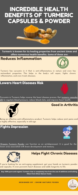 Incredible Health Benefits of Turmeric Capsules & Powder