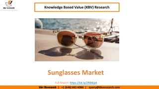 Sunglasses Market Size Worth $20 billion by 2026 - KBV Research