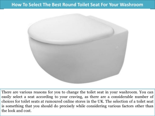 How To Select The Best Round Toilet Seat For Your Washroom