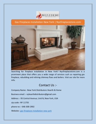 Searching for fireplace installation in New York