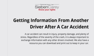 Getting Information From Another Driver After A Car Accident