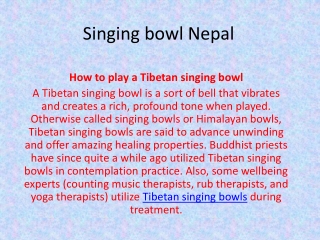 Singing bowl Nepal