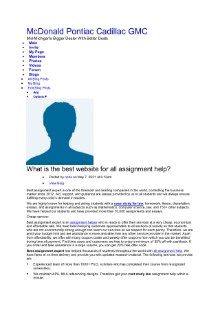 What is the best website for all assignment help
