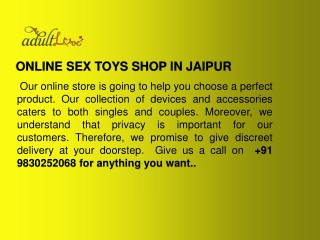Sex Toys shop IN JAIPUR