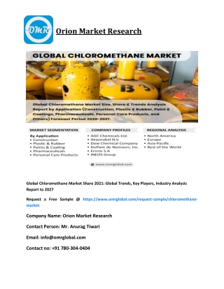 Global Chloromethane Market Share 2021