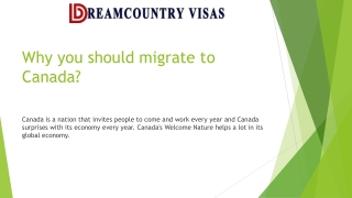 Why you should migrate to Canada