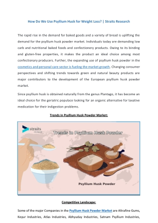 Psyllium Husk Powder Market Trends