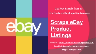 Scrape eBay Product Listings