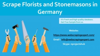 Scrape Florists and Stonemasons in Germany
