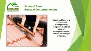 Commercial Waterproofing Contractors
