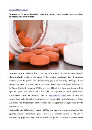Osteoarthritis Drugs7