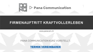 FIRMENAUFTRITT KRAFTVOLLERLEBEN - ▷ Pana Communication