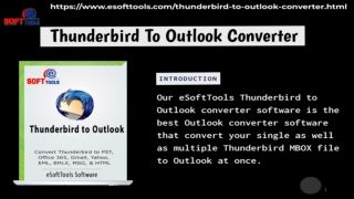 Thunderbird to Outlook converter