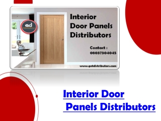 Required Wooden Door Distributors in Pan India