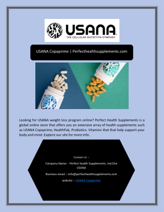 USANA Copaprime | Perfecthealthsupplements.com