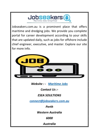 Maritime Jobs | Jobseakers.com.au