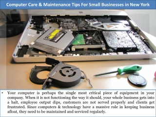 Computer Care and Maintenance Tips