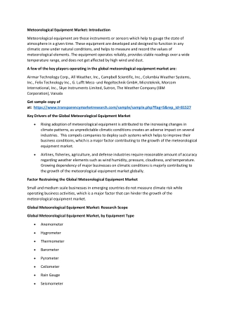 Meteorological Equipment Market
