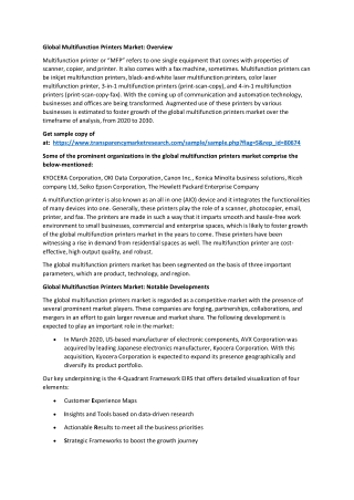 Multifunction Printers Market