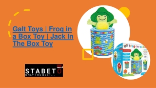 Galt Toys | Frog in a Box Toy | Jack In The Box Toy