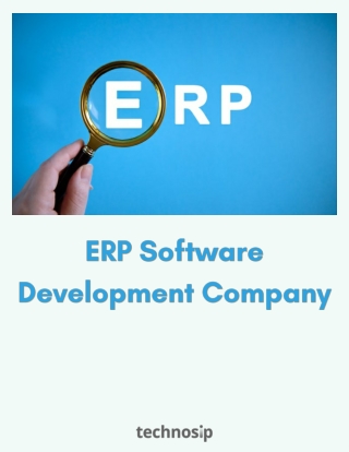 ERP Software Development Company In NYC, NJ, USA -Technosip