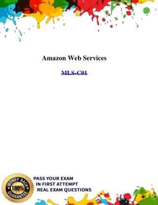 Amazon MLS-C01 Dumps PDF -  100% passing Guarantee