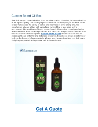 Custom Beard oil-custom eyeliner boxes-custom Foundation Boxes