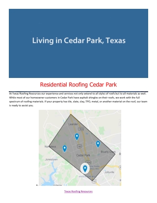 Cedar Park Roofing Contractor