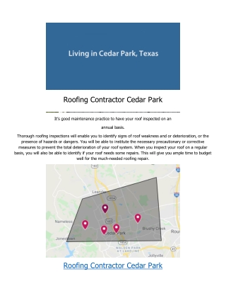 Roofing Contractor Cedar Park