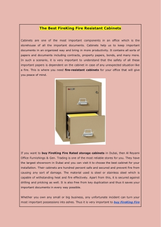 The Best FireKing Fire Resistant Cabinets