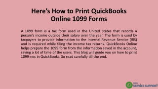 Here’s How to Print QuickBooks Online 1099 Forms